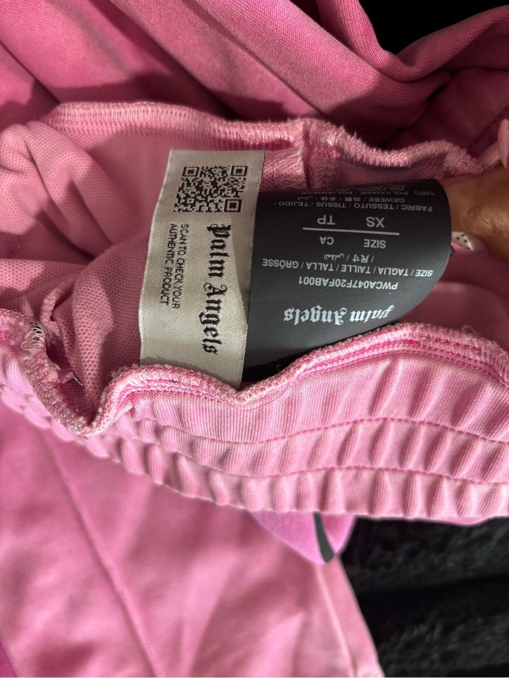 Palm Angels Pink Velour Joggers with Contrast Stripe - Picture 4 of 5